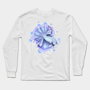 Lilac feather tail betta Long Sleeve T-Shirt